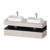 Тумба подвесная на 2 раковины, 160х55 см Duravit Qatego, серо-коричневый (QA4779016910000) Duravit Тумбы