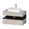 Тумба підвісна під раковину, 100х55 см Duravit Qatego, сіро-коричневий (QA4731016910000) Duravit Тумби