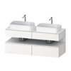 Тумба подвесная под 2 раковины, 140х55 см Duravit Qatego, белый супер матовый (QA4767018840000) Duravit Тумбы