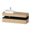 Тумба подвесная под раковину слева, 160х55 см Duravit Qatego, дуб (QA4777016300000) Duravit Тумбы