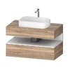 Тумба подвесная под раковину, 100х55 см Duravit Qatego, дуб мраморный (QA4731018550000) Duravit Тумбы