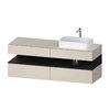 Тумба подвесная под раковину справа, 160х55 см Duravit Qatego, серо-коричневый (QA4778016910000) Duravit Тумбы