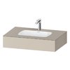 Мебельный комплект с консолью и раковиной 80х55 см Duravit Qatego, серо-коричневый супер матовый (QA4690083830000) Duravit Мебельные комплекты
