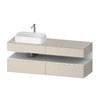 Тумба подвесная под раковину слева, 160х55 см Duravit Qatego, серо-коричневый супер матовый (QA4777018830000) Duravit Тумбы