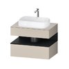 Тумба подвесная под раковину, 80х55 см Duravit Qatego, серо-коричневый супер матовый (QA4730016830000) Duravit Тумбы