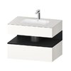 Мебельный комплект с консолью и раковиной 80х55 см Duravit Qatego, белый супер матовый (QA4785016840000) Duravit Мебельные комплекты
