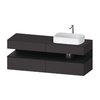 Тумба подвесная под раковину справа, 160х55 см Duravit Qatego, графит супер матовый (QA4778016800000) Duravit Тумбы