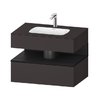 Меблевий комплект з консоллю і раковиною 80х55 см Duravit Qatego, графіт супер матовий (QA4785016800000) Duravit Меблеві комплекти