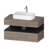 Тумба підвісна під раковину, 100х55 см Duravit Qatego, дуб терра (QA4731016350000) Duravit Тумби