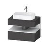 Тумба подвесная под раковину, 80х55 см Duravit Qatego, графит матовый (QA4730018490000) Duravit Тумбы
