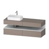 Тумба подвесная под раковину слева, 160х55 см Duravit Qatego, базальт матовый (QA4777018430000) Duravit Тумбы