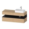 Тумба подвесная под раковину справа, 140х55 см Duravit Qatego, дуб (QA4766016300000) Duravit Тумбы