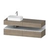Тумба подвесная под раковину слева, 160х55 см Duravit Qatego, дуб терра (QA4777018350000) Duravit Тумбы