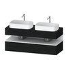 Тумба подвесная под 2 раковины, 140х55 см Duravit Qatego, дуб черный (QA4767018160000) Duravit Тумбы