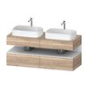 Тумба подвесная под 2 раковины, 140х55 см Duravit Qatego, дуб мраморный (QA4767018550000) Duravit Тумбы