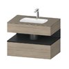 Мебельный комплект с консолью и раковиной 80х55 см Duravit Qatego, дуб терра (QA4785016350000) Duravit Мебельные комплекты