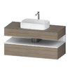 Тумба підвісна під раковину, 120х55 см Duravit Qatego, дуб терра (QA4732018350000) Duravit Тумби