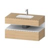 Мебельный комплект с консолью и раковиной 100х55 см Duravit Qatego, дуб (QA4786018300000) Duravit Мебельные комплекты