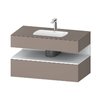 Меблевий комплект з консоллю і раковиною 100х55 см Duravit Qatego, базальт матовий (QA4786018430000) Duravit Меблеві комплекти