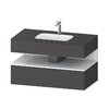 Меблевий комплект з консоллю і раковиною 100х55 см Duravit Qatego, графіт матовий (QA4786018490000) Duravit Меблеві комплекти