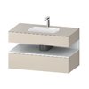 Мебельный комплект с консолью и раковиной 100х55 см Duravit Qatego, серо-коричневый супер матовый (QA4786018830000) Duravit Мебельные комплекты