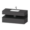 Меблевий комплект з консоллю і раковиною 120х55 см Duravit Qatego, графіт матовий (QA4787016490000) Duravit Меблеві комплекти