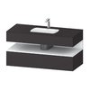 Мебельный комплект с консолью и раковиной 120х55 см Duravit Qatego, графит супер матовый (QA4787018800000) Duravit Мебельные комплекты