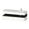 Мебельный комплект с консолью и раковиной справа, 160х55 см Duravit Qatego, белый (QA4796016220000) Duravit Мебельные комплекты