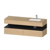 Мебельный комплект с консолью и раковиной справа, 160х55 см Duravit Qatego, дуб (QA4796016300000) Duravit Мебельные комплекты