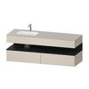 Мебельный комплект с консолью и раковиной слева, 160х55 см Duravit Qatego, серо-коричневый (QA4795016910000) Duravit Мебельные комплекты