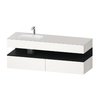 Мебельный комплект с консолью и раковиной слева, 160х55 см Duravit Qatego, белый супер матовый (QA4795016840000) Duravit Мебельные комплекты