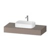 Консоль подвесная под раковину, 120х55 см Duravit Qatego, базальт матовый (QA4802043430000) Duravit Консоль
