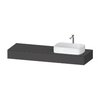 Консоль підвісна з раковиною праворуч, 160х55 см Duravit Qatego, графіт матовий (QA4807049490000) Duravit Консоль