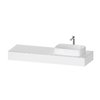Консоль подвесная с раковиной справа, 160х55 см Duravit Qatego, белый матовый (QA4807018180000) Duravit Консоль