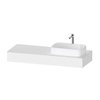 Консоль подвесная с раковиной справа, 140х55 см Duravit Qatego, белый матовый (QA4804018180000) Duravit Консоль