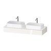 Консоль подвесная с 2-мя раковинами, 140х55 см Duravit Qatego, белый (QA4805022220000) Duravit Консоль