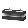Меблевий комплект з консоллю і 2-ма раковинами, 160х55 см Duravit Qatego, графіт супер матовий (QA4797018800000) Duravit Меблеві комплекти