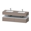 Меблевий комплект з консоллю і 2-ма раковинами, 160х55 см Duravit Qatego, базальт матовий (QA4797018430000) Duravit Меблеві комплекти