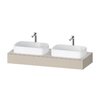 Консоль подвесная с 2-мя раковинами, 140х55 см Duravit Qatego, серо-коричневый супер матовый (QA4805083830000) Duravit Консоль