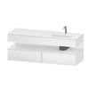 Мебельный комплект с консолью и раковиной справа, 160х55 см Duravit Qatego, белый матовый (QA4796018180000) Duravit Мебельные комплекты