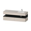 Мебельный комплект с консолью и раковиной справа, 160х55 см Duravit Qatego, серо-коричневый (QA4796016910000) Duravit Мебельные комплекты