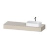 Консоль подвесная с раковиной справа, 160х55 см Duravit Qatego, серо-коричневый супер матовый (QA4807083830000) Duravit Консоль