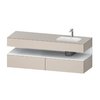 Меблевий комплект з консоллю і раковиною праворуч, 160х55 см Duravit Qatego, сіро-коричневий (QA4796018910000) Duravit Меблеві комплекти