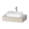 Консоль подвесная под раковину, 80х55 см Duravit Qatego, серо-коричневый супер матовый (QA4800083830000) Duravit Консоль