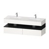 Мебельный комплект с консолью и 2-мя раковинами, 160х55 см Duravit Qatego, белый супер матовый (QA4797016840000) Duravit Мебельные комплекты