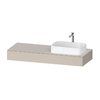 Консоль підвісна з раковиною праворуч, 140х55 см Duravit Qatego, сіро-коричневий супер матовий (QA4804083830000) Duravit Консоль