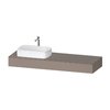 Консоль подвесная с раковиной слева, 160х55 см Duravit Qatego, базальт матовый (QA4806043430000) Duravit Консоль