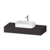 Консоль подвесная под раковину, 120х55 см Duravit Qatego, графит супер матовый (QA4802080800000) Duravit Консоль