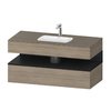 Меблевий комплект з консоллю і раковиною 120х55 см Duravit Qatego, дуб терра (QA4787016350000) Duravit Меблеві комплекти