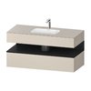 Мебельный комплект с консолью и раковиной 120х55 см Duravit Qatego, серо-коричневый супер матовый (QA4787016830000) Duravit Мебельные комплекты